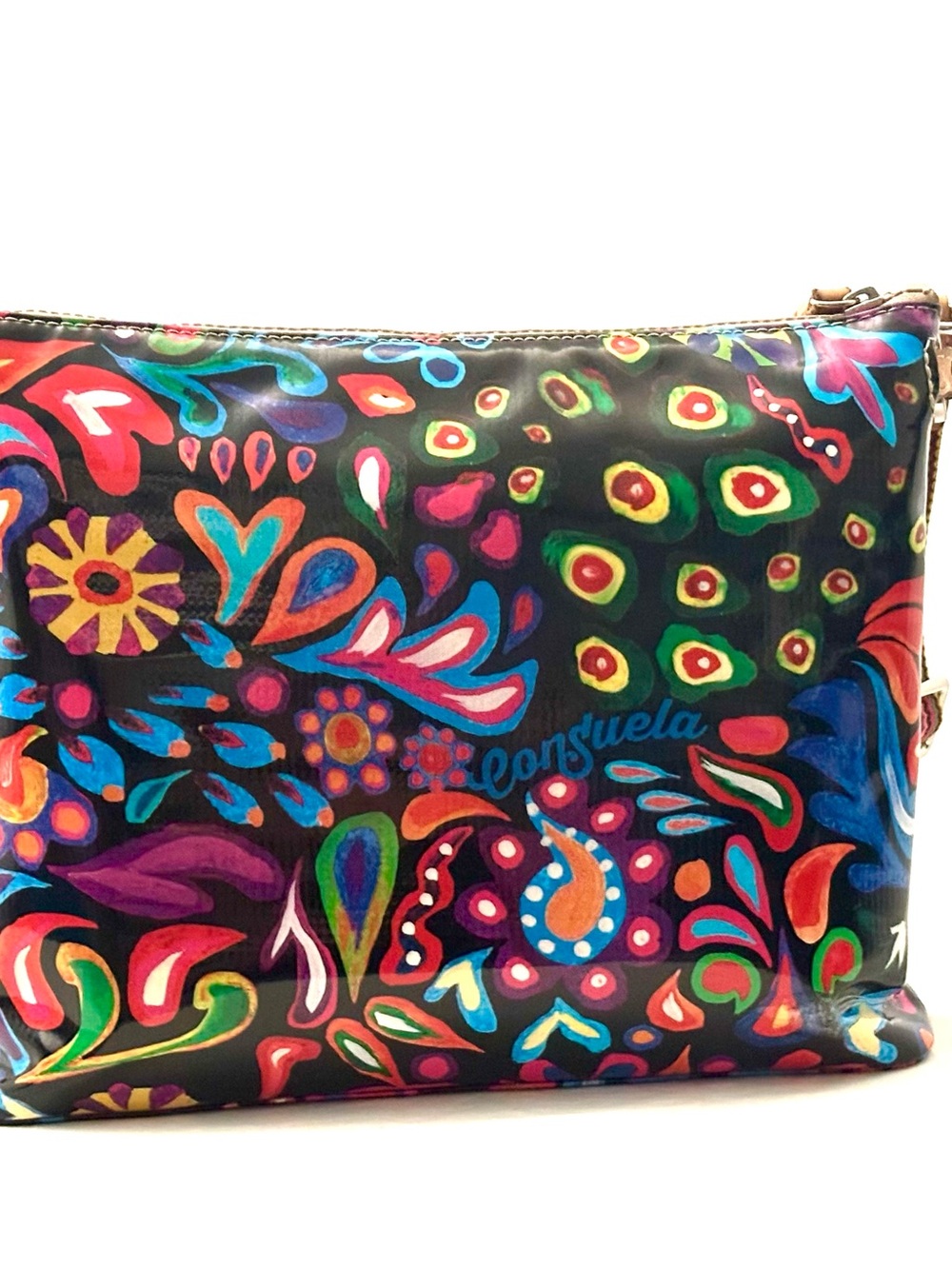 Consuela Sophie Downtown Crossbody Bag - Black w/ Multicolor Design - Picture 3 of 14